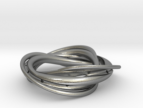 torus mobius necklace in Natural Silver: Large