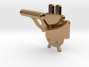 Droidbot Cufflinks in Polished Brass