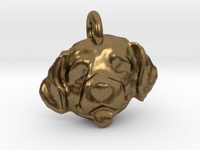Labrador Puppy Pendant in Natural Bronze