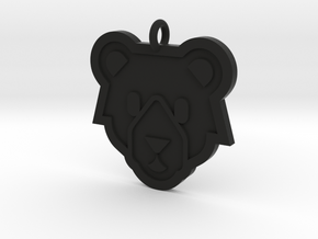 Bear Pendant in Black Natural Versatile Plastic