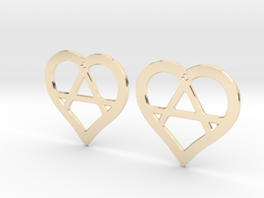 The Wild Hearts (precious metal earrings) in 14k Gold Plated Brass