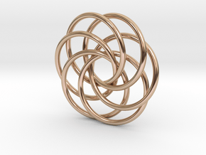 Interlocking Loops Pendant in 14k Rose Gold Plated Brass