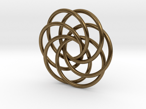 Interlocking Loops Pendant in Natural Bronze