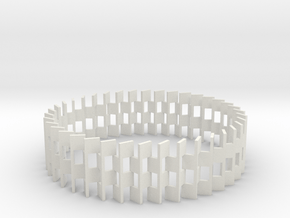 Goeritz Bangle in White Natural Versatile Plastic: Large