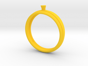 ring1 in Yellow Processed Versatile Plastic: Small