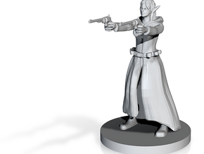 Elf Female Gunslinger - Two Pistols  in Tan Fine Detail Plastic