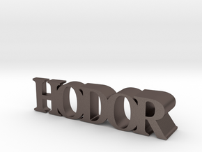 Hodor Door Stopper in Polished Bronzed Silver Steel