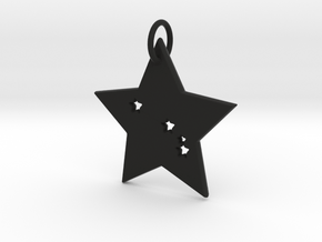 Aries Constellation Pendant in Black Natural Versatile Plastic