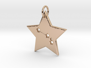 Aries Constellation Pendant in 14k Rose Gold Plated Brass