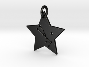 Taurus Constellation Pendant in Matte Black Steel