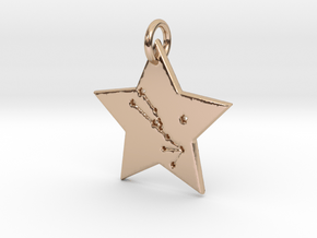 Taurus Constellation Pendant in 14k Rose Gold Plated Brass