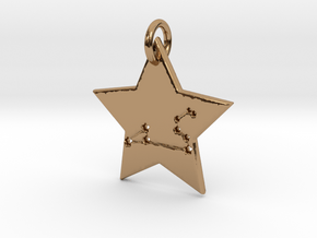 Leo Constellation Pendant in Polished Brass