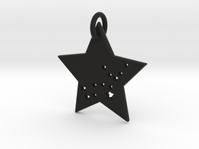 Virgo Constellation Pendant in Black Natural Versatile Plastic
