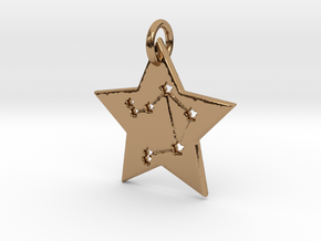 Libra Constellation Pendant in Polished Brass