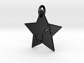 Scorpio Constellation Pendant in Matte Black Steel