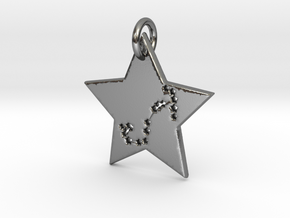 Scorpio Constellation Pendant in Polished Silver