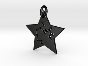 Sagittarius Constellation Pendant in Matte Black Steel
