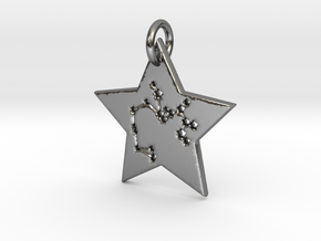 Sagittarius Constellation Pendant in Polished Silver