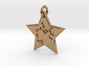 Sagittarius Constellation Pendant in Polished Brass