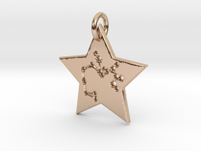 Sagittarius Constellation Pendant in 14k Rose Gold Plated Brass