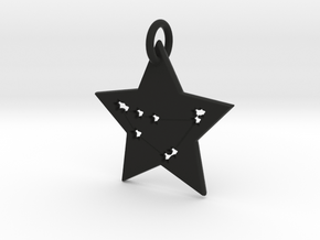 Capricorn Constellation Pendant in Black Natural Versatile Plastic