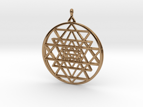 2.5D Sri-Yantra  6.3cm (All Metals) in Polished Brass