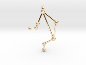 Libra Zodiac Constellation Pendant in 14K Yellow Gold