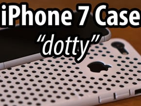iPhone 7 Slim Case - Dotty in Tan Fine Detail Plastic
