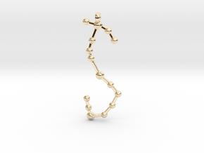 Scorpio Zodiac Constellation Pendant in 14k Gold Plated Brass