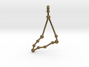 Capricorn Zodiac Constellation Pendant in Natural Bronze