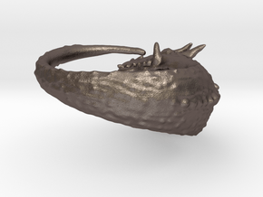 Spike Dragon's Ring in Polished Bronzed Silver Steel: 7.5 / 55.5