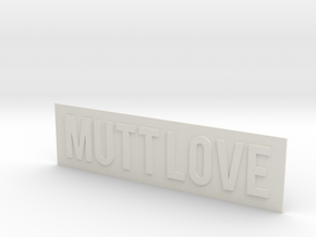 Mutt Love Tag in Aluminum: Small