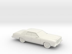 1/64 1977 Ford LTD Sedan in White Natural Versatile Plastic
