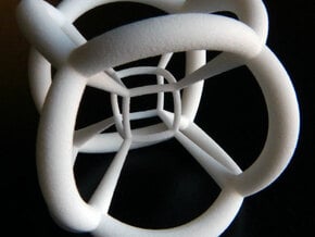 Tesseract in White Natural Versatile Plastic
