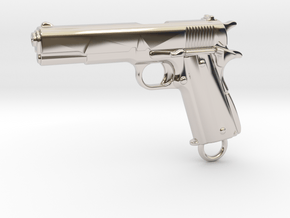 Colt 1911 Keychain in Platinum