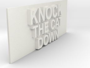 knock the cat down sign in White Natural Versatile Plastic