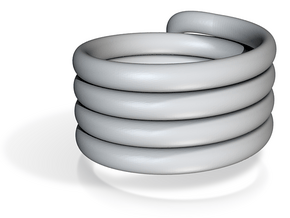 Coiled Ring  Size 10 in Tan Fine Detail Plastic