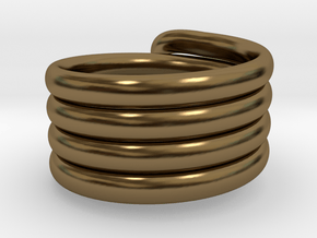 Coiled Ring  Size 10 in Polished Bronze
