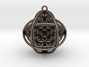 Ball Of Life V2 Pendant 1.5" in Polished Bronzed Silver Steel