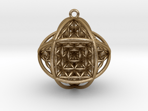 Ball Of Life V2 Pendant 1.5" in Polished Gold Steel