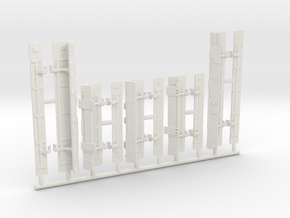 Opened Tri-Fold Bay Doors v2 for DeAgo Falcon in White Natural Versatile Plastic