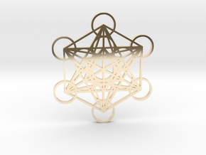 Metatrons Cube in 14k Gold Plated Brass