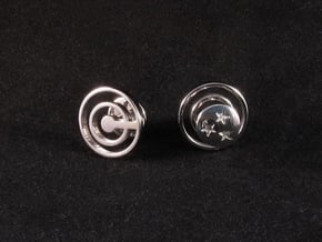 Dragon Ball - Capsule Cufflinks - V3 in Rhodium Plated Brass