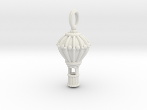 Balloon Keepsake Charm Large in White Natural Versatile Plastic