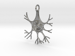 Neuron Pendant in Natural Silver