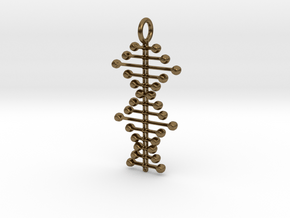 Stylized DNA Pendant in Natural Bronze