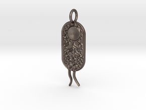 Bacterial Cell Pendant in Polished Bronzed Silver Steel