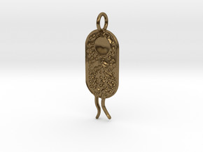 Bacterial Cell Pendant in Natural Bronze
