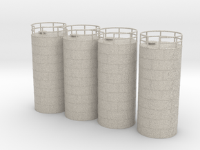 N Scale Chemical Tank 4pc in Natural Sandstone