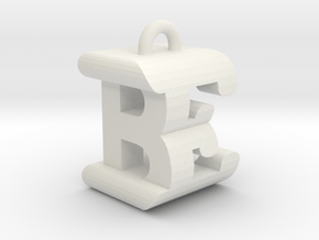 3D-Initial-BE in White Natural Versatile Plastic